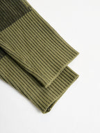 Yohers Olive Camo Knit V-Neck Fringe Hem Bodycon Dress