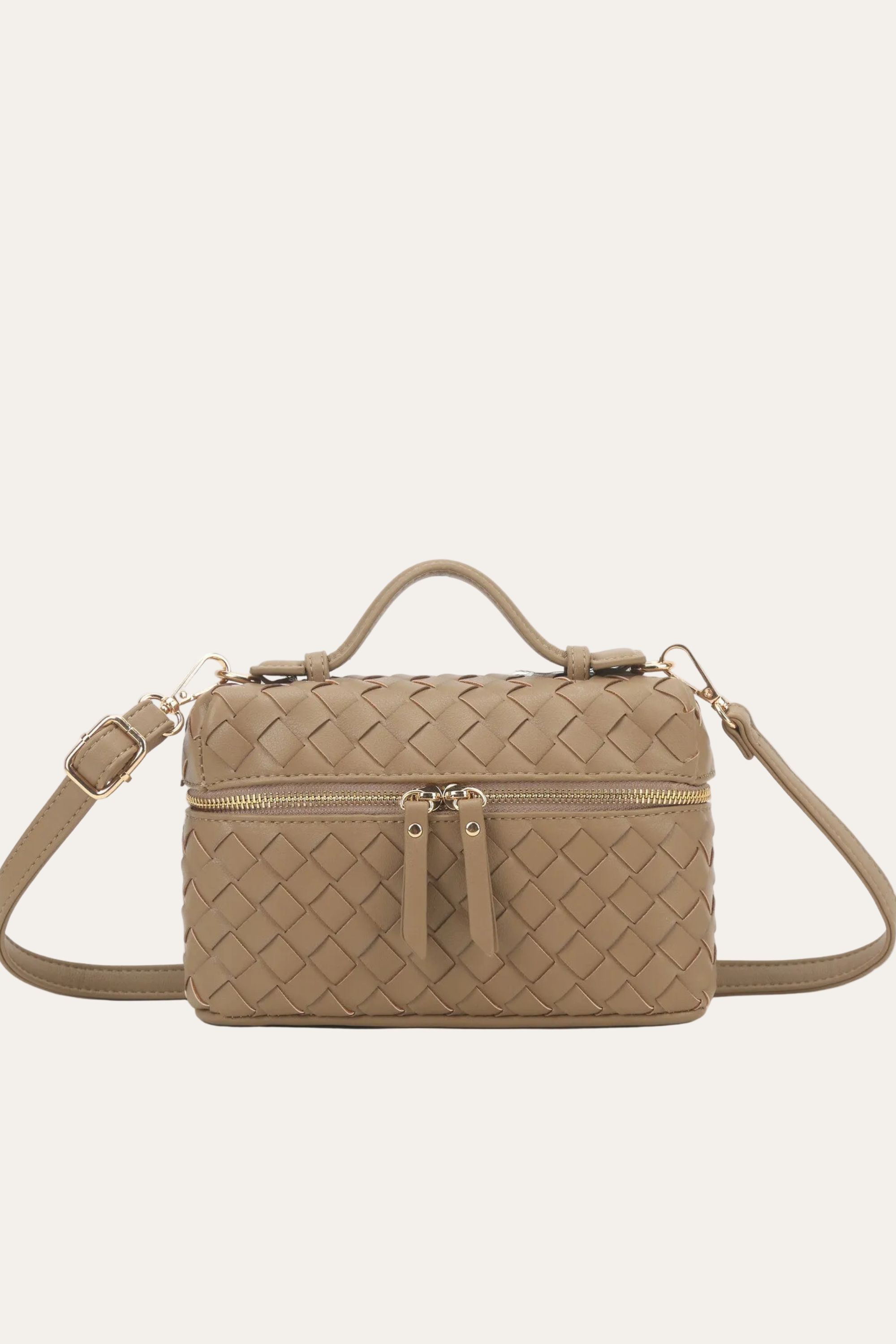 Woven Box Bag - Taupe