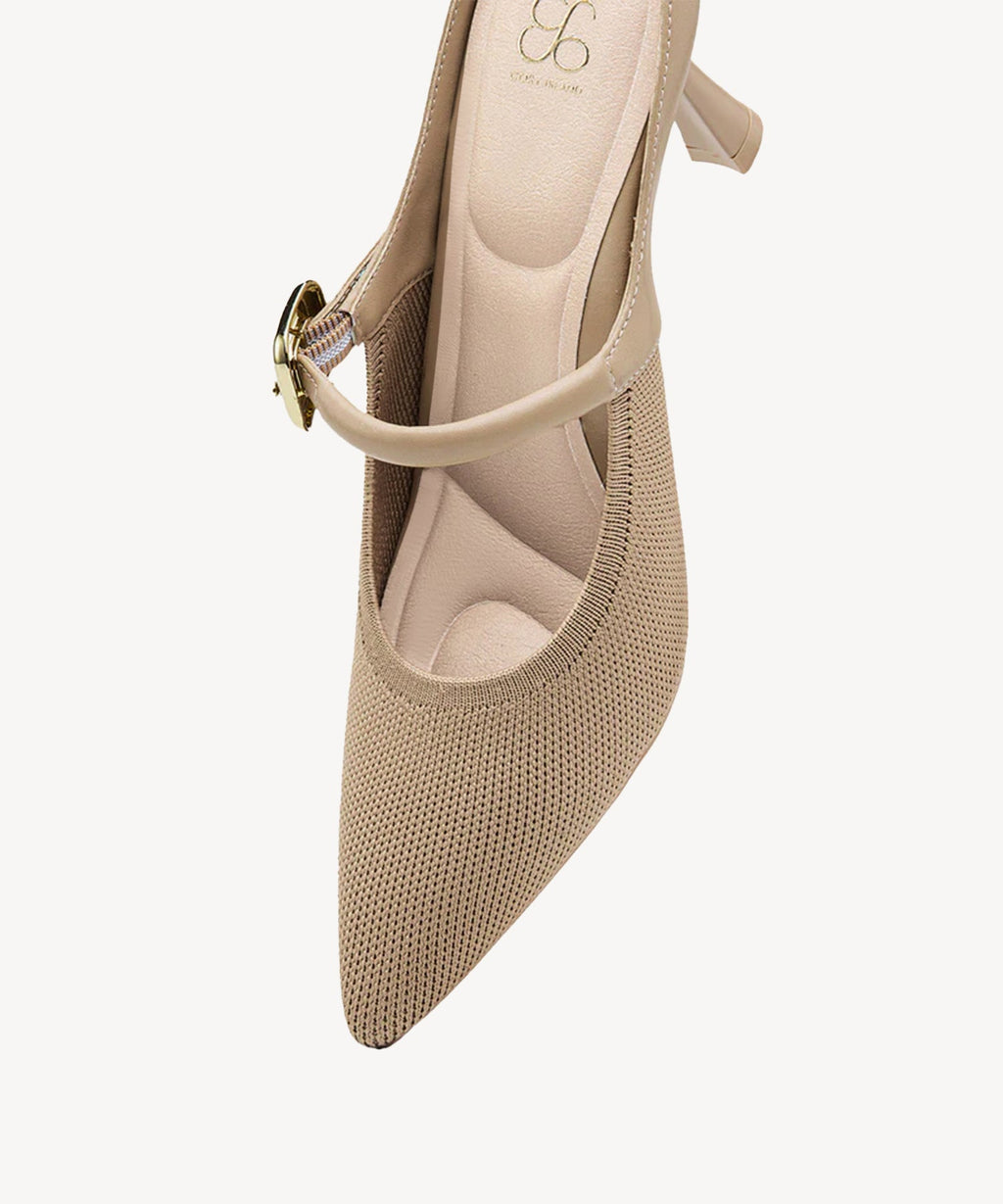 GraceLithe Pointed Toe Heeled Mule - 2X Arch Support