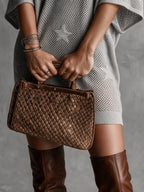 Gray Star Open Knit Mini Dress