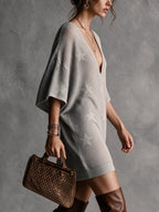 Gray Star Open Knit Mini Dress