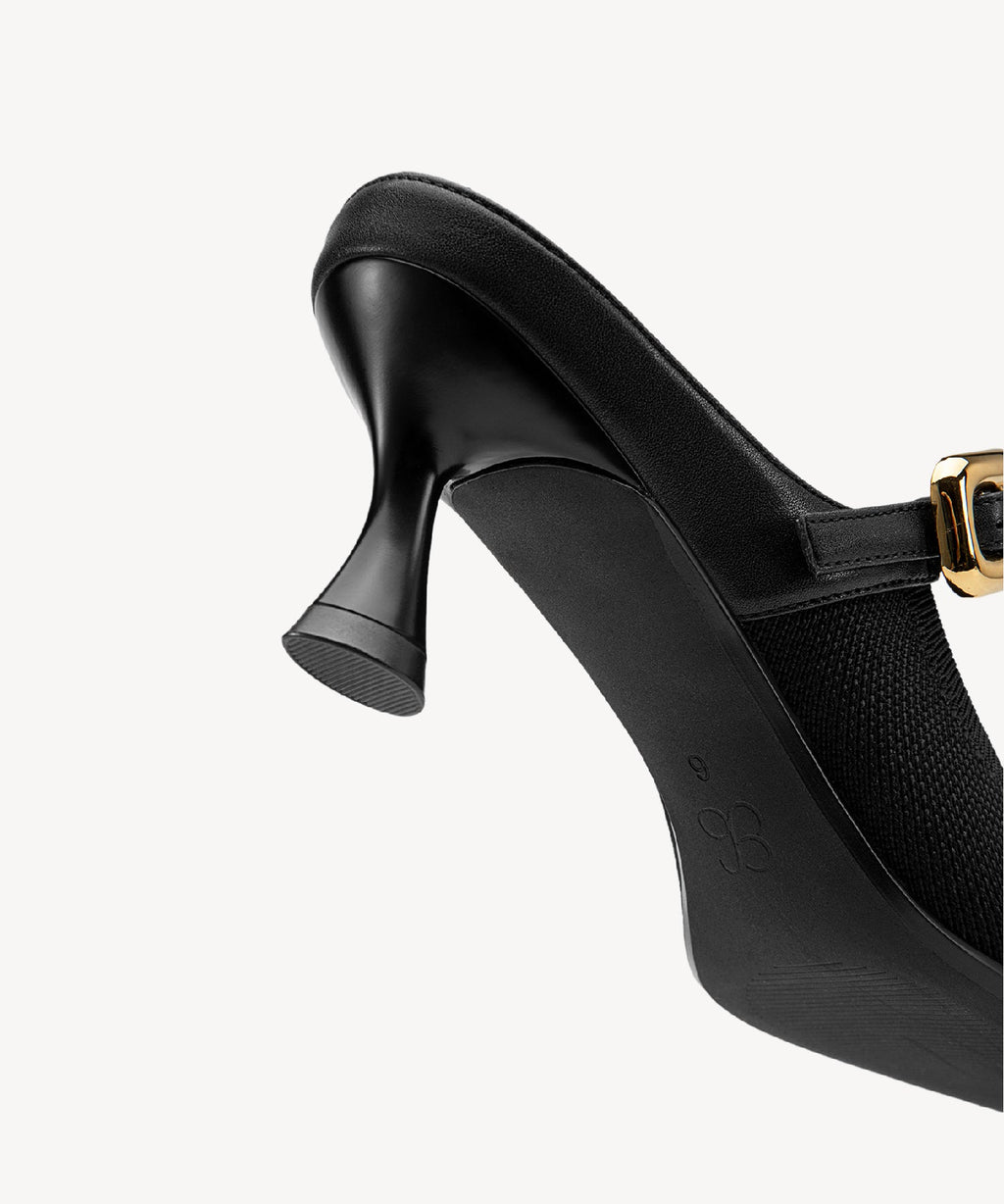 Gracelithe Pointed Toe Low Heeled Mule - 2X Wide