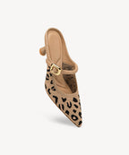 Gracelithe Pointed Toe Low Heeled Mule - 2X Wide