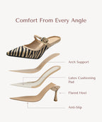 GraceLithe Pointed Toe Heeled Mule