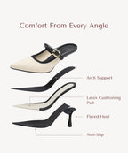 GraceLithe Pointed Toe Heeled Mule