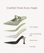 GraceLithe Pointed Toe Heeled Mule