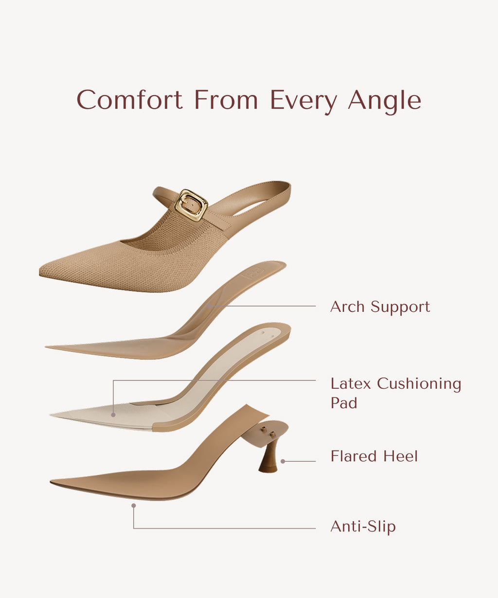 Gracelithe Pointed Toe Low Heeled Mule