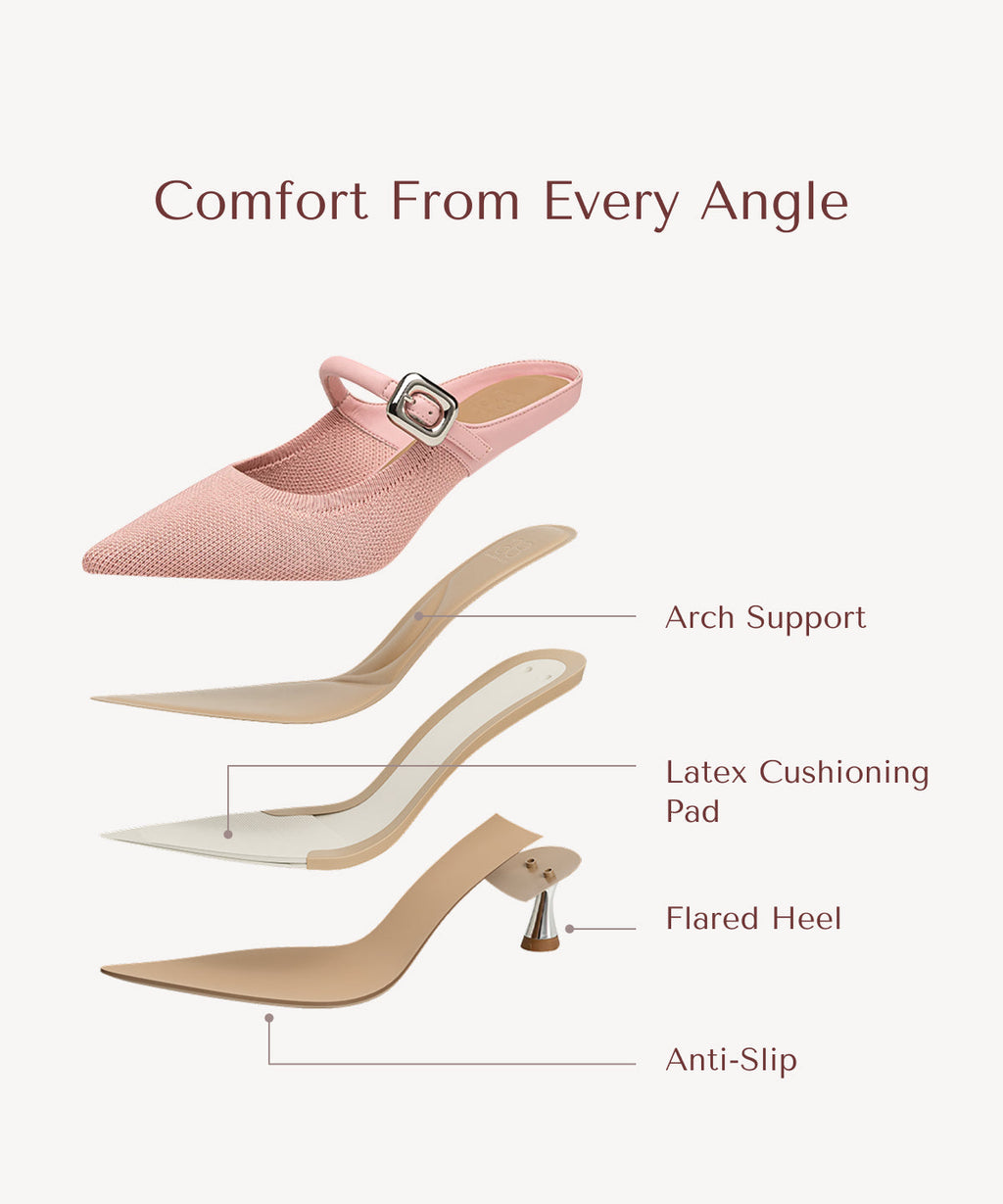 Gracelithe Pointed Toe Low Heeled Mule