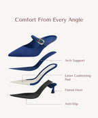 Gracelithe Pointed Toe Low Heeled Mule