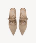 GraceLithe Bow Pointed Toe Heeled Mule