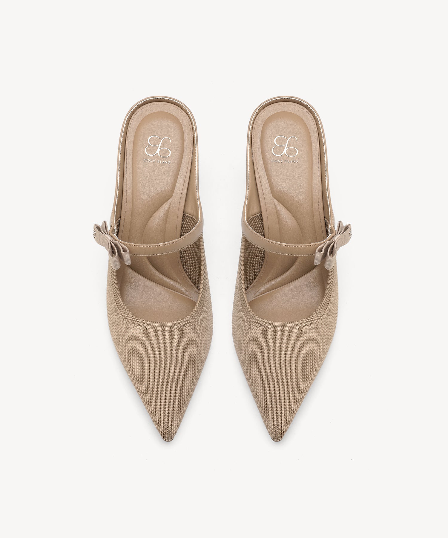 GraceLithe Bow Pointed Toe Heeled Mule