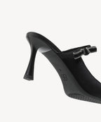 GraceLithe Velvet Bow Pointed Toe Heeled Mule