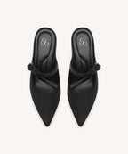 GraceLithe Bow Pointed Toe Heeled Mule