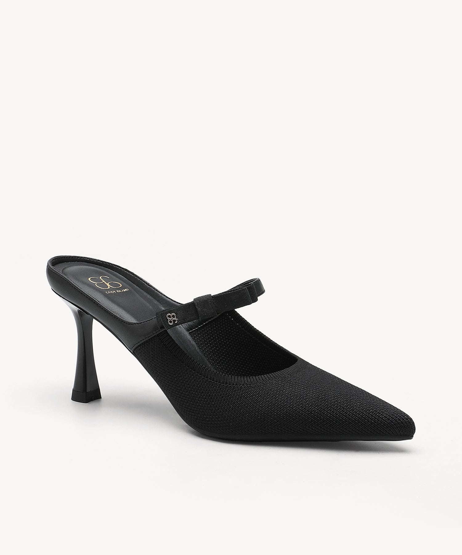 GraceLithe Bow Pointed Toe Heeled Mule