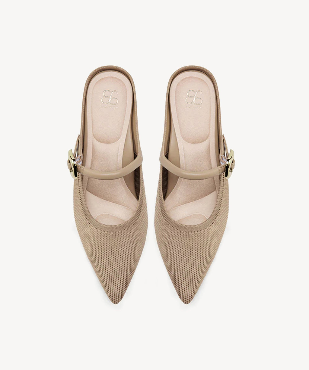 GraceLithe Pointed Toe Heeled Mule - 2X Arch Support