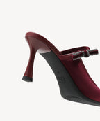 GraceLithe Velvet Bow Pointed Toe Heeled Mule