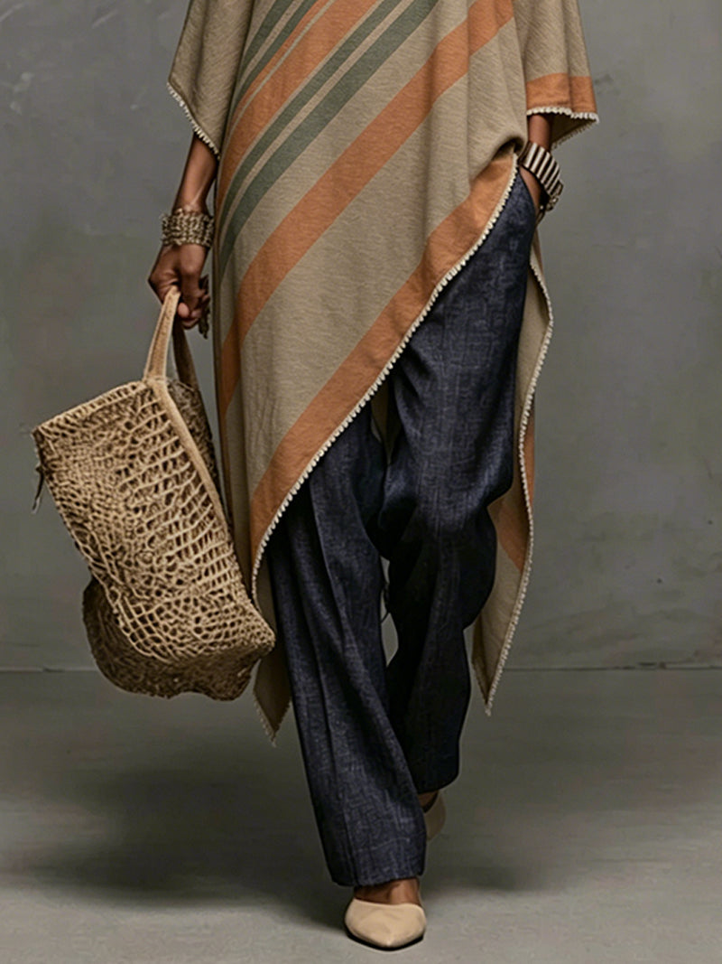 24-Hour-Shipping Khaki Linen Blend Printed Off Shoulder Dress With Fringe Hem