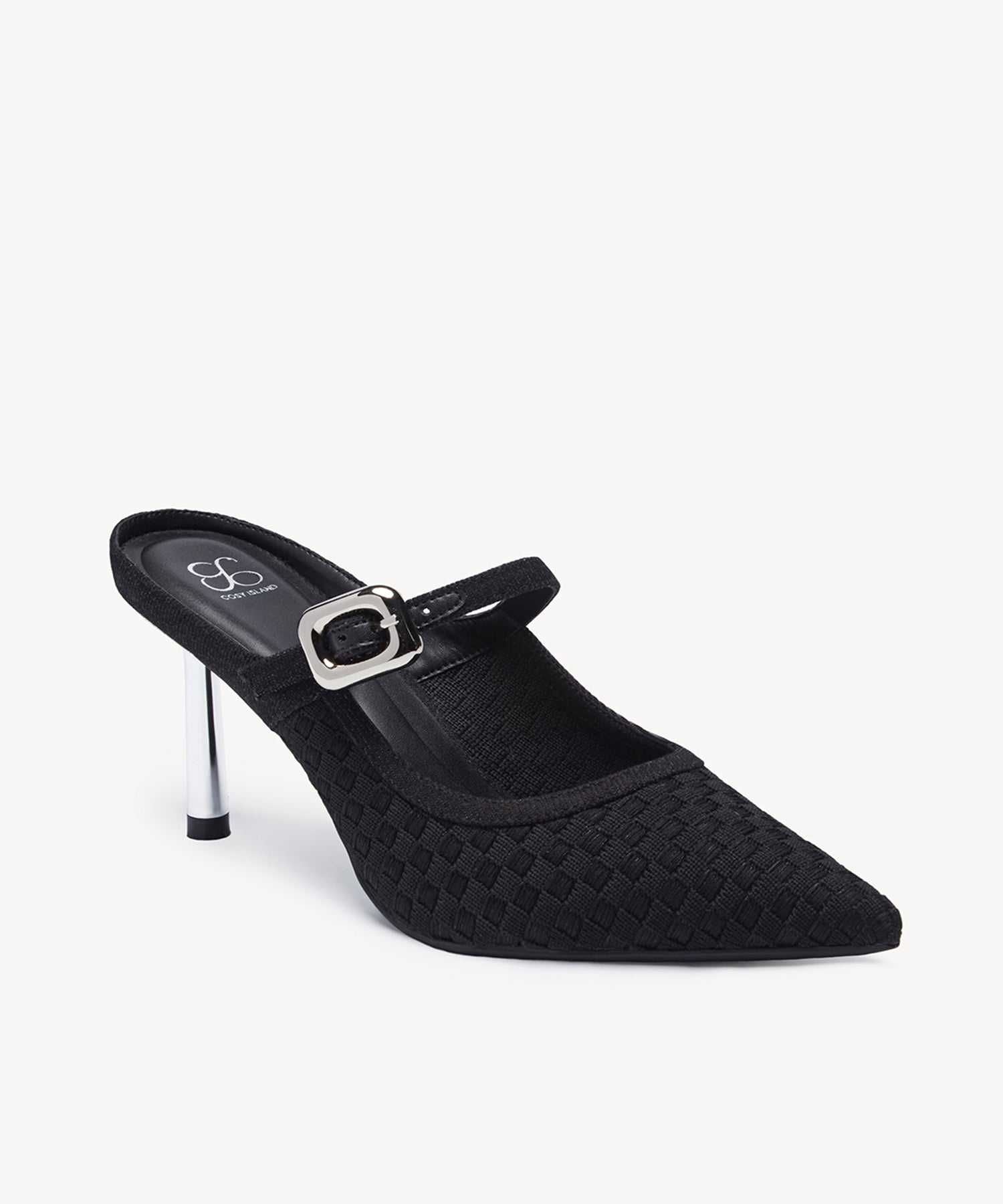 GraceLithe Denim Pointed Toe Heeled Mule