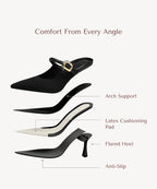 GraceLithe Pointed Toe Heeled Mule