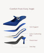 GraceLithe Pointed Toe Heeled Mule
