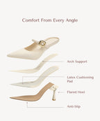 GraceLithe Pointed Toe Heeled Mule