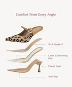 GraceLithe Pointed Toe Heeled Mule