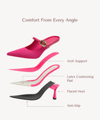 GraceLithe Pointed Toe Heeled Mule