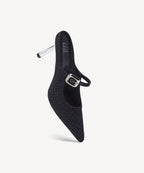 GraceLithe Denim Pointed Toe Heeled Mule