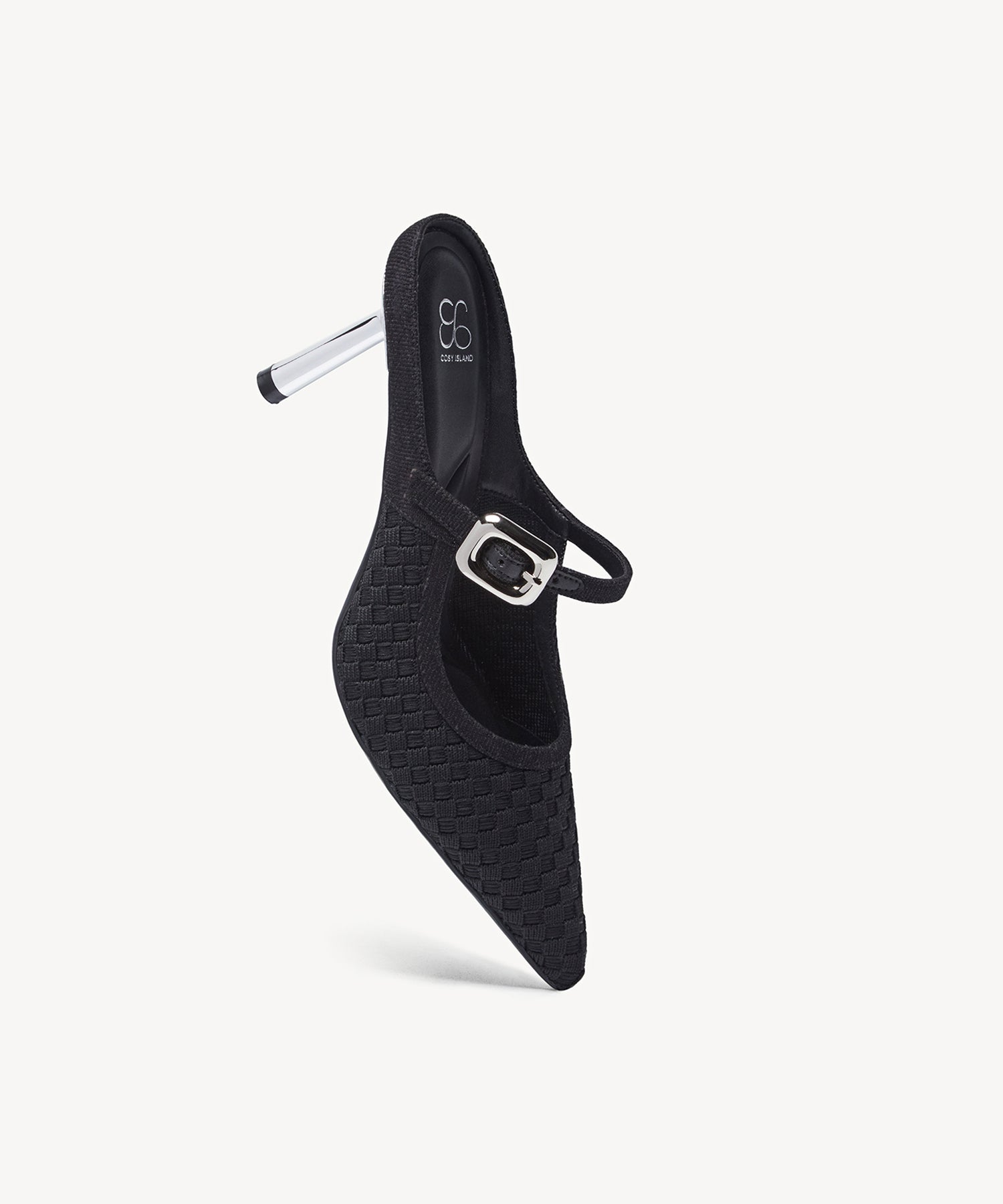 GraceLithe Denim Pointed Toe Heeled Mule