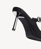 GraceLithe Denim Pointed Toe Heeled Mule