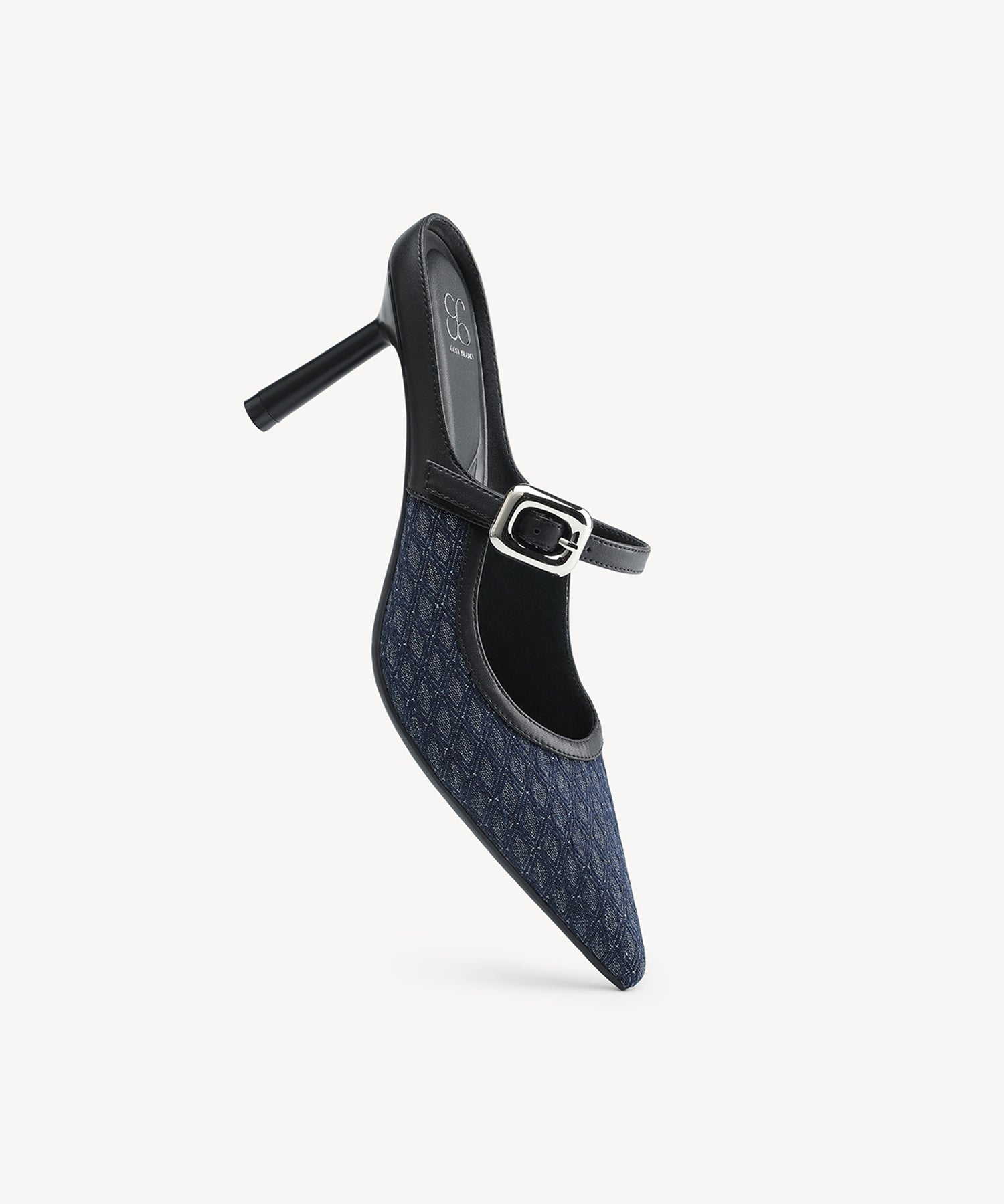 GraceLithe Denim Pointed Toe Heeled Mule
