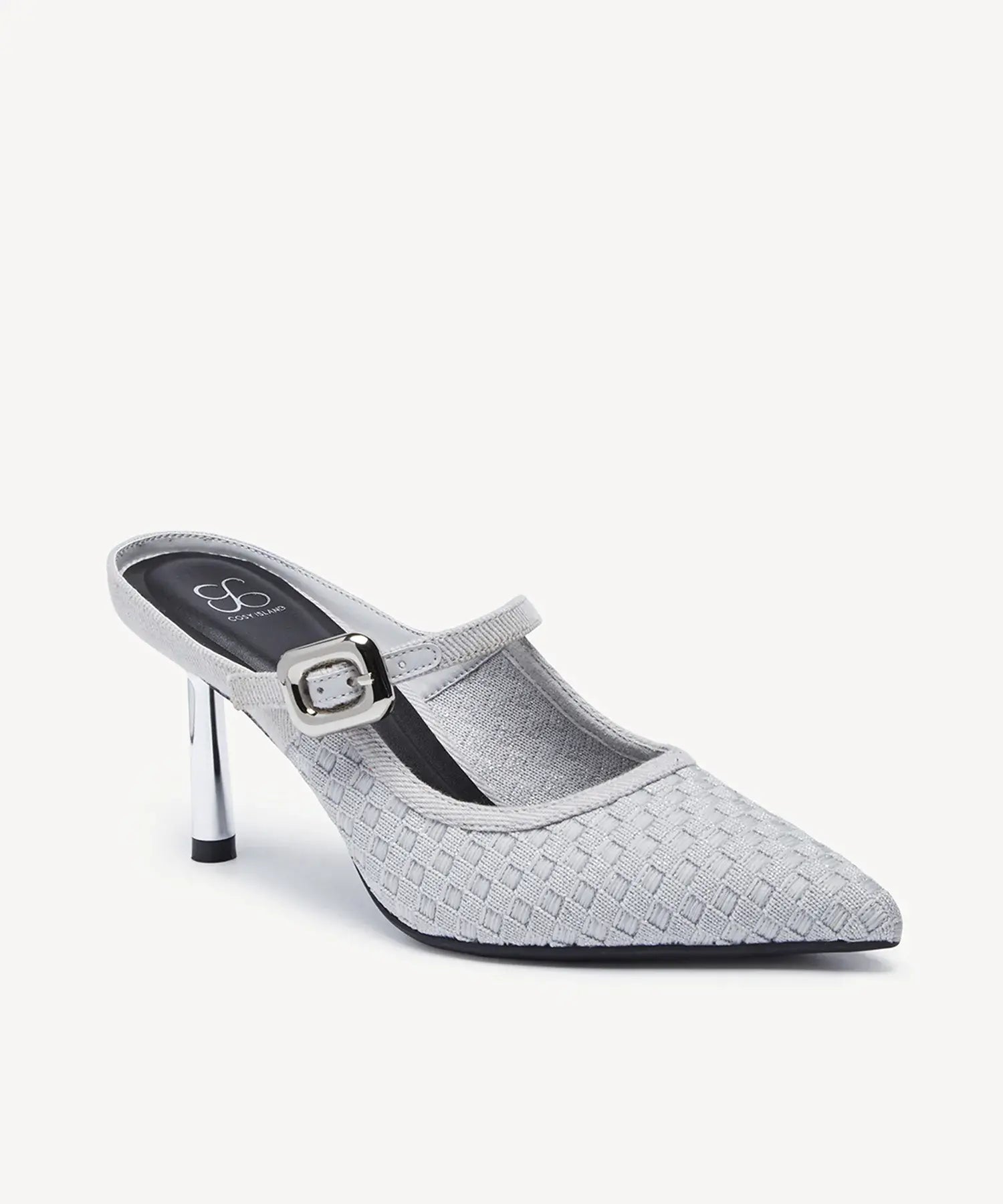 GraceLithe Denim Pointed Toe Heeled Mule