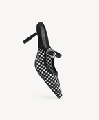 GraceLithe Denim Pointed Toe Heeled Mule