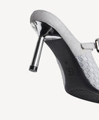 GraceLithe Denim Pointed Toe Heeled Mule
