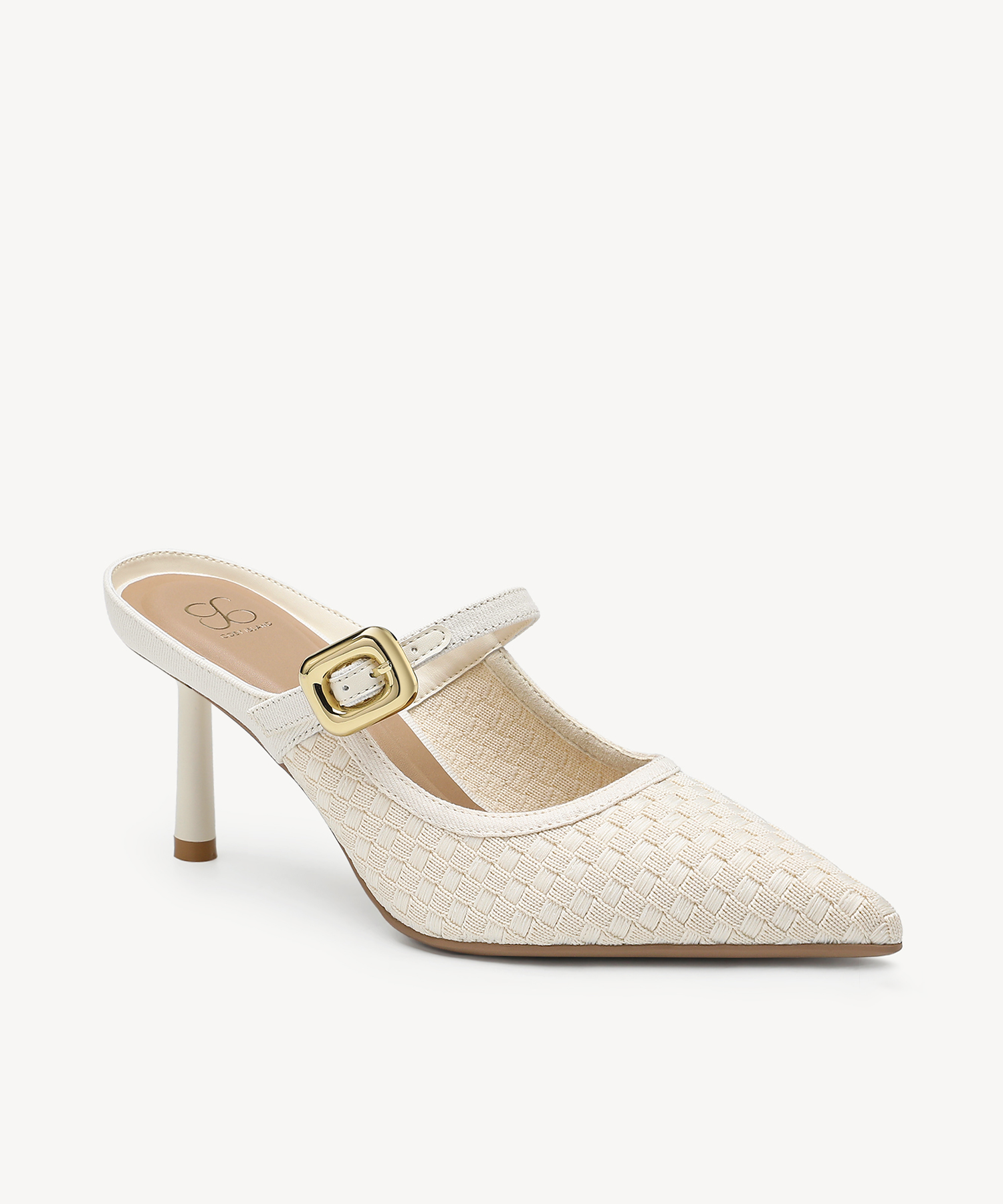 GraceLithe Denim Pointed Toe Heeled Mule