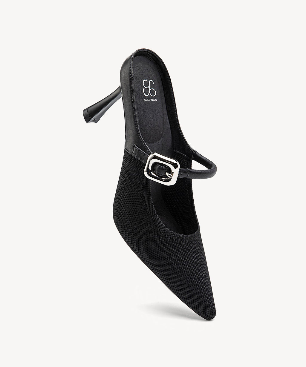 GraceLithe Pointed Toe Heeled Mule - 2X Arch Support