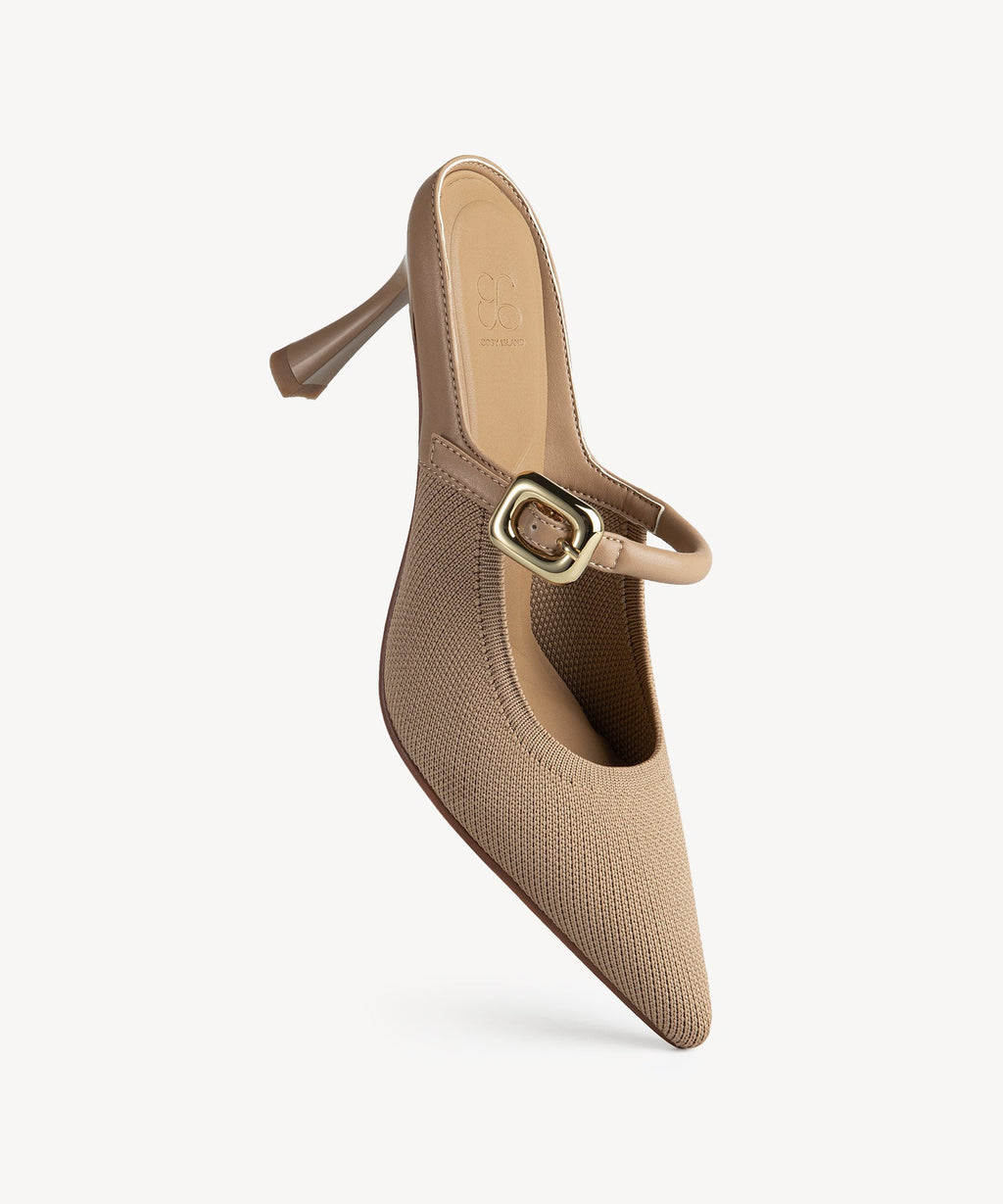 GraceLithe Pointed Toe Heeled Mule - 2X Wide