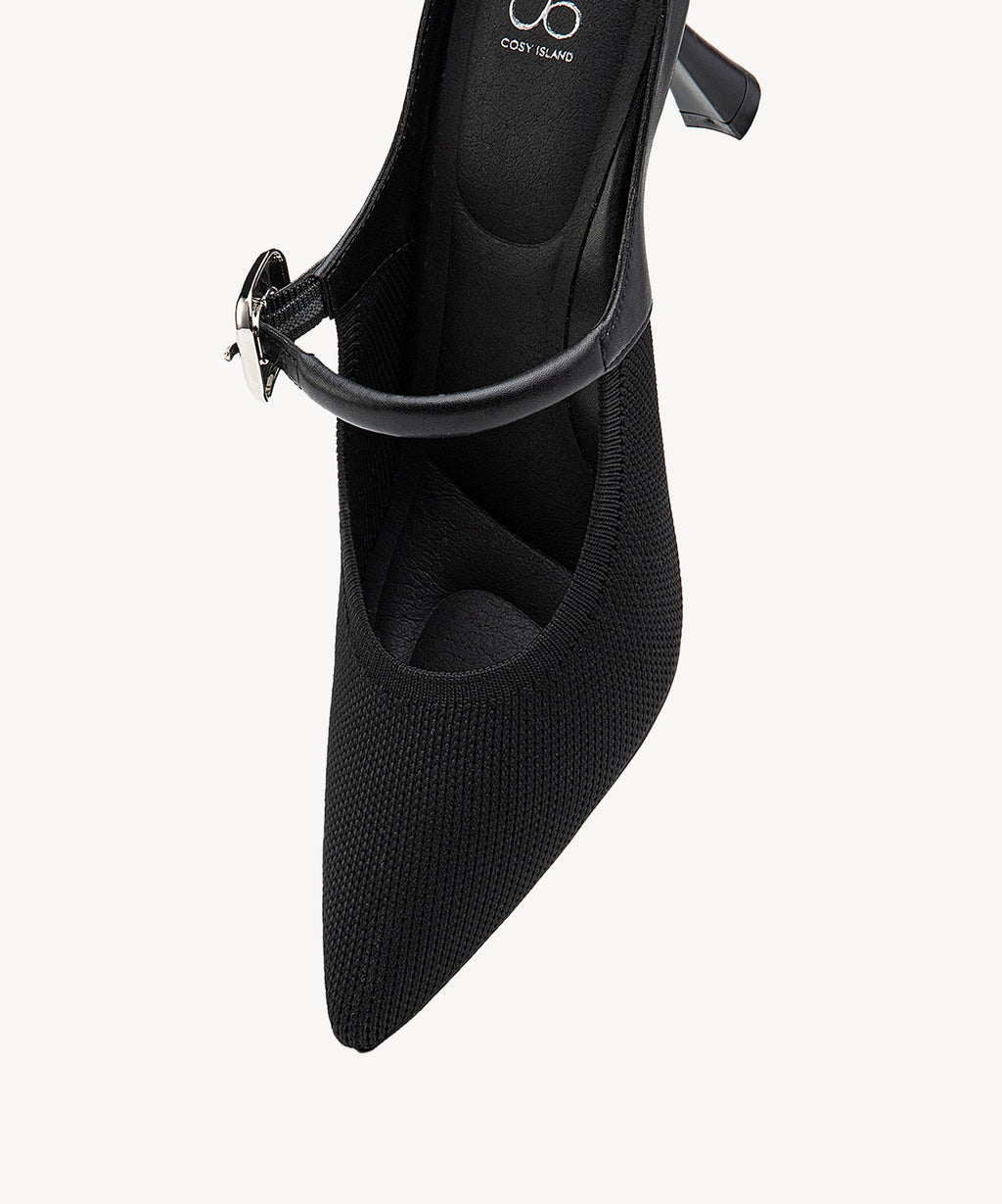 GraceLithe Pointed Toe Heeled Mule - 2X Arch Support