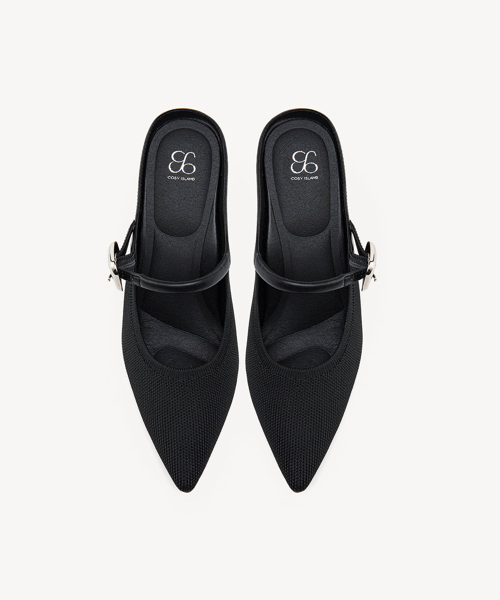 GraceLithe Pointed Toe Heeled Mule - 2X Arch Support