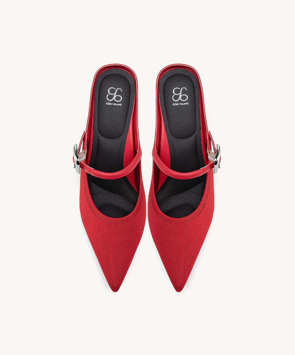 GraceLithe Pointed Toe Heeled Mule - 2X Arch Support