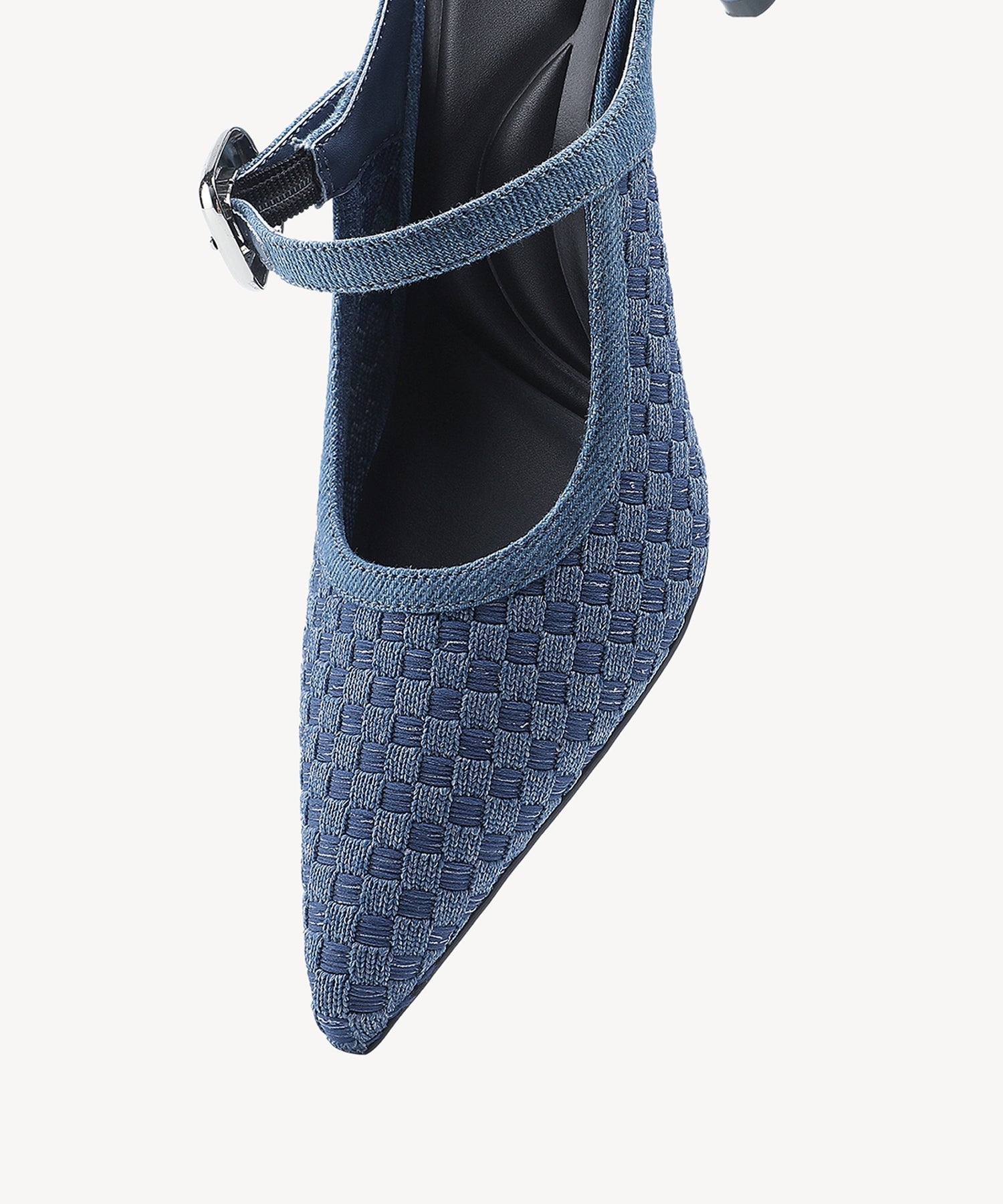 GraceLithe Denim Pointed Toe Heeled Mule