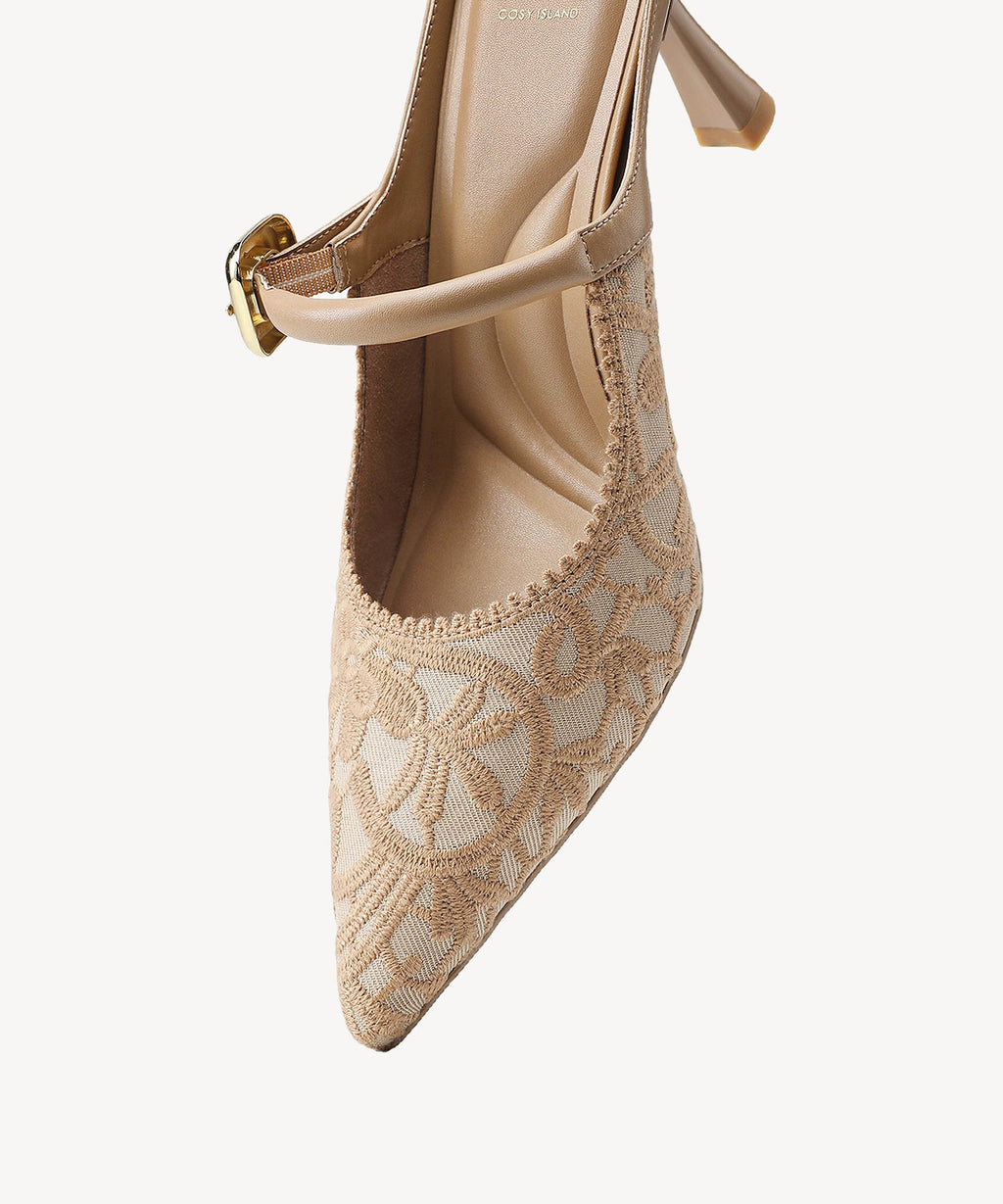 GraceLithe Pointed Toe Heeled Mule