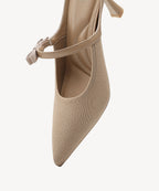 GraceLithe Bow Pointed Toe Heeled Mule