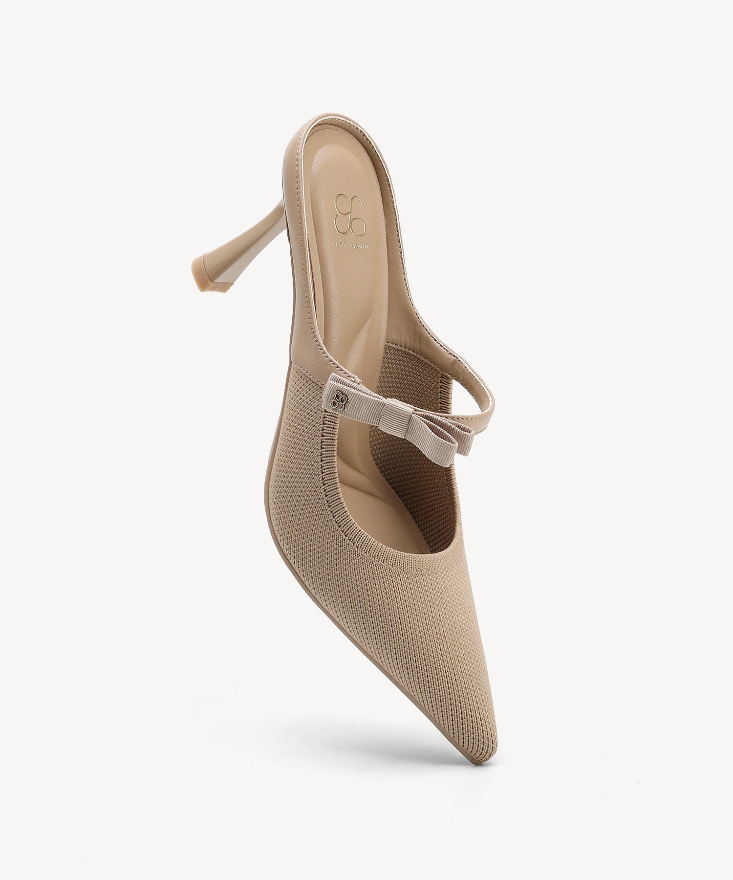 GraceLithe Bow Pointed Toe Heeled Mule