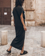 The Dark Long Batwing Dress