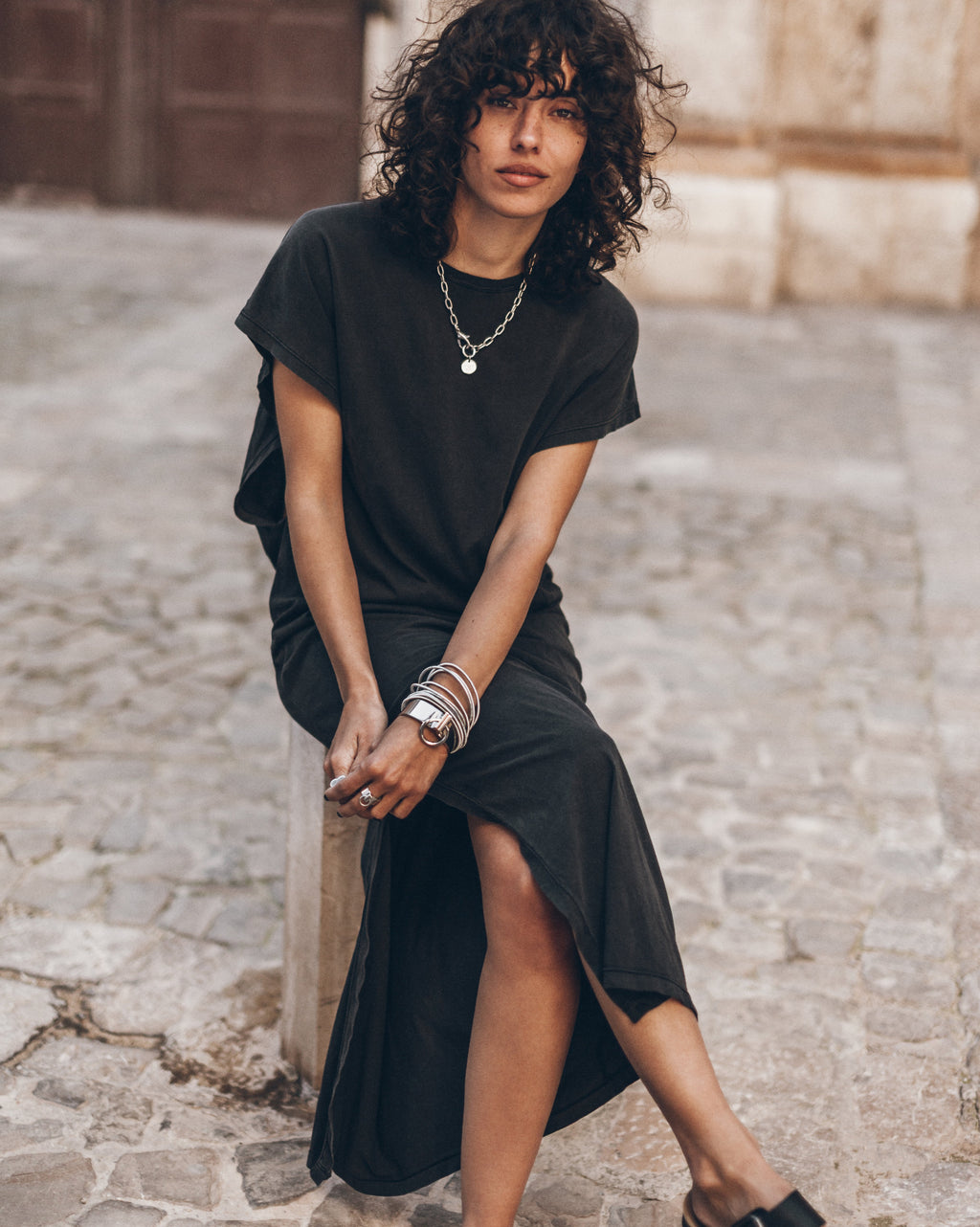 The Dark Long Batwing Dress
