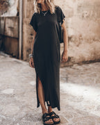 The Dark Long Batwing Dress